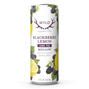 WYLD THC Sparkling Water 10 MG - Blackberry Lemon - 4 Pack