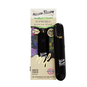 Mellow Fellow Euphoria Blend 2ml Disposable Vape - Green Crack (Sativa)