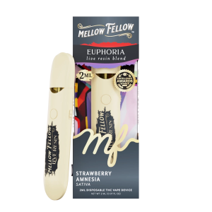 Mellow Fellow Euphoria Blend 2ml Live Resin Disposable Vape - Strawberry Amnesia (Sativa)