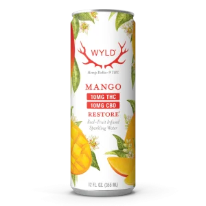 WYLD THC Sparkling Water 10 MG - Mango - 4 Pack