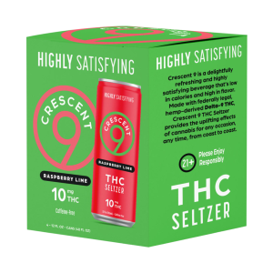 Crescent 9 THC Drink - 10 MG THC - Raspberry Lime - 4 Pack