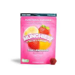 Munchies Euphoria Delta 9 Gummies - 10 MG - 20 Count - Pink Lemonade (Hybrid)